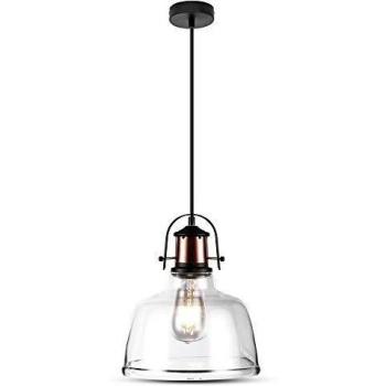 Lámpara Colgante Vintage de Cristal Transparente con Portalámparas E27 - 60W Máximo