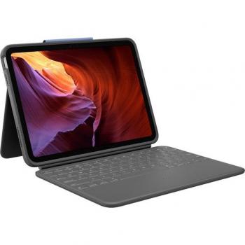 Funda Teclado Logitech Rugged Folio para iPad (10.ª generación) con Smart Connector, AZERTY Francés, Color Grafito