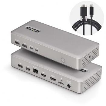 Estación de acoplamiento USB4 StarTech.com, USB-C 40Gbps, Doble Video HDMI, Hasta 2x 4K 60Hz 4:4:4 (RGB) o 2x 4K
