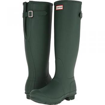 Hunter Women's Original Tall Back Adjustable Wellington Boots - Green - Size 7
