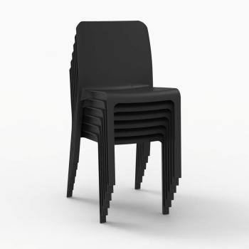 SP BERNER Set 6 sillas grana antracita