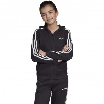 adidas Yg E 3s FZ HD Sweatshirt, Niñas, Black/White, 1112Y