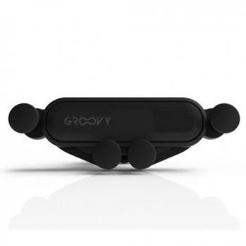 Soporte para Móvil Groovy Gravity para Coche, Color Negro