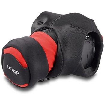 Miggö MWGW-SLR-BR-70 - Grip y Wrap SLR, Color Rojo y Negro