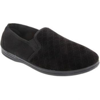 Zedzzz Mens Kevin Velour Twin Gusset Slippers