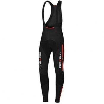 Castelli - Sorpasso Bibtight, color rojo,negro, talla M
