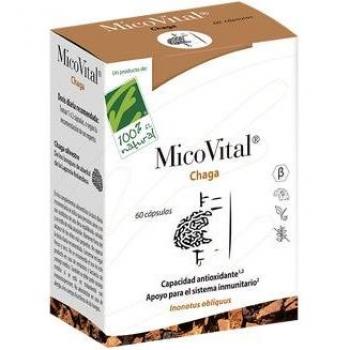 100% Natural Micovital Chaga 60caps