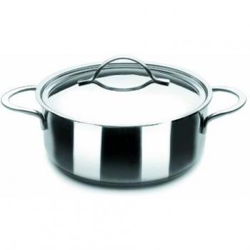 Cacerola de Acero Inoxidable Noah con Tapa, 20 cm, Ibili