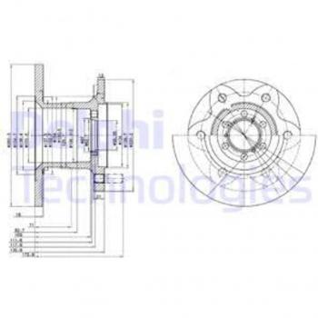 Disco de freno DELPHI BG429, 1 Pieza