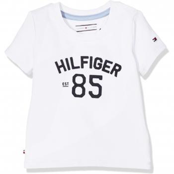 Tommy Hilfiger Hilfiger Cn Tee S/S, Camiseta para Bebés, Blanco