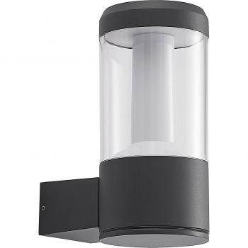Aplique LED de exterior Arcchio Dakari, moderno, negro, aluminio, 1 llama, smart