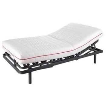 Cama Articulada Eléctrica ERGONÓMICA con Colchón Viscoelástico Desenfundable, 5 Planos de Articulación y Regulación en Zona Lumbar, Patas Altura 25