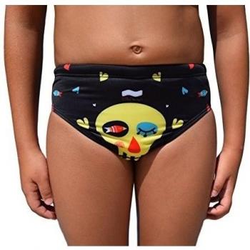 Swimgo Skull Design Bañador de Entrenamiento, diseño de Calavera, M-30 11-12 años