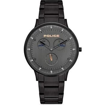 Mens Police Berkeley Watch - Black Stainless Steel, Size: ONE SIZE