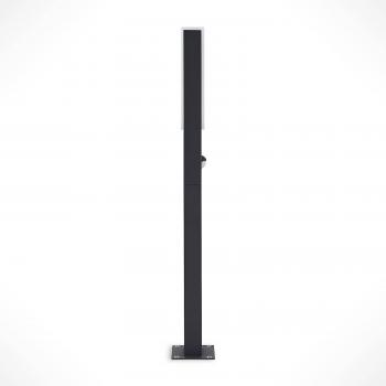 Bolardo Luminoso LED Lucande Virgalia 65 cm con Sensor, Moderno, Negro, Aluminio, 1 Llama, Ideal para Iluminación de Senderos y Balizas