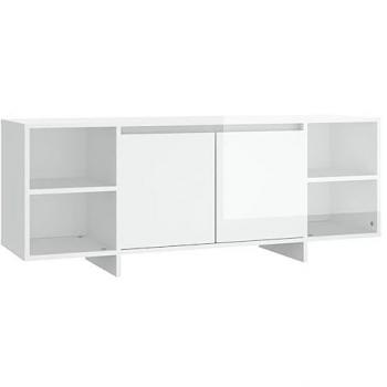 Mueble para TV aglomerado blanco brillante 130x35x50 cm