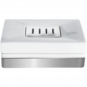 Spirella coleccion roma bandeja para pastilla de jabon 45 x 80 x 120 cm porcelana blanco 45 x 80 x 120 cm