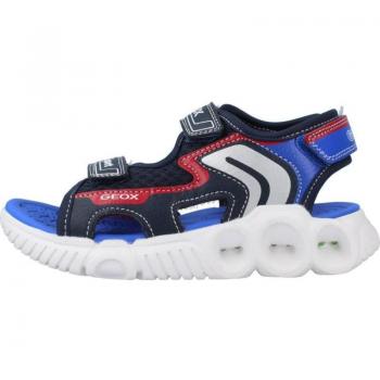 Sandalias de Niño Geox J Sandal Wroom Boy Azul, características: diseño cómodo y ligero, suela antideslizante, material transpirable, cierre ajustable con velcro, plantilla acolchada, ideal para el uso diario en