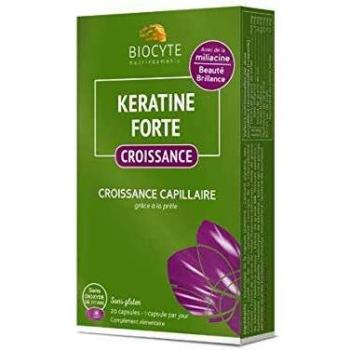 Cápsulas de Queratina Forte para el Crecimiento Capilar - Biocyte (20 Cápsulas)