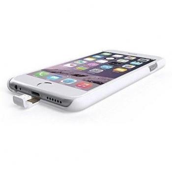 XFLAT exelium, Funda Protectora de inducción magnética para Apple iPhone 6S Plus, Permite Cargar sin Cables, Blanco