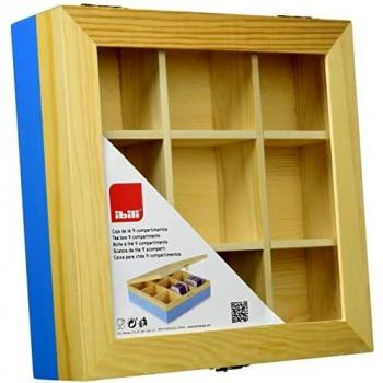 IBILI - Caja DE TE 9 Compartimentos Azul