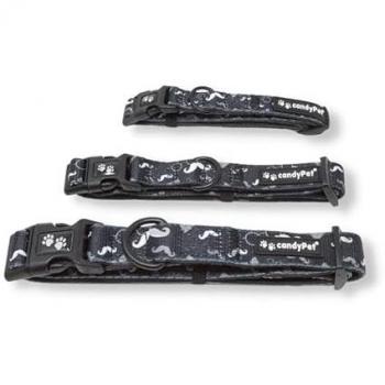 Collar Click Ajustable de Nylon con Interior Acolchado de Neopreno - MUSTACHE