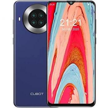 CUBOT Smartphone, 8+128GB, 6.5 Pantalla HD Water-Drop, Dual SIM, Android 10, Octa-Core, Dual Sim. Azul