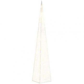 Cono de luz navideño 30 LED blanco cálido 60 cm acrílico