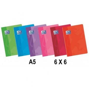 Paq/10 libretas A5+ Oxford Classic 48h, 90g, 6x6cm, colores surtidos, tapa blanda