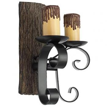 Aplique de Pared Tronco 2 Luces (30x21) - Iluminación Elegante