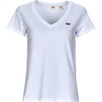 Camiseta Levi's Perfect V Neck Blanca Mujer - XXS, Casual, Algodón, Manga Corta