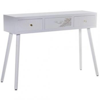 Consola Alexandra House Living Blanco Dorado Madera 107 x 78 x 30 cm