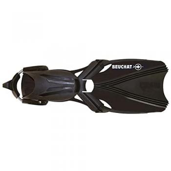 Beuchat Aletas De Buceo Aquabionic Negro Adulto - Aletas de buceo, color negro, diseño ergonómico, aptas para adultos, fabricadas con materiales resistentes y ligeros, optimizadas para una prop