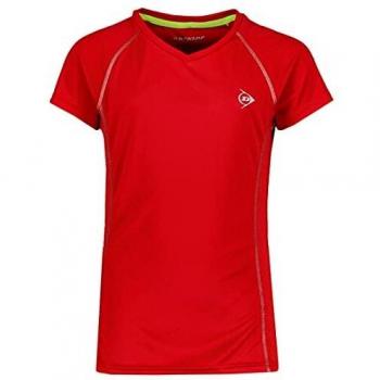 Dunlop 71406 Camiseta, Rojo, 128 Girls
