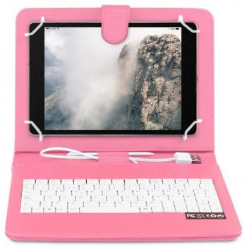 OME® Funda con teclado Tablet 9 pulgadas con conexión MicroUsb-OTG