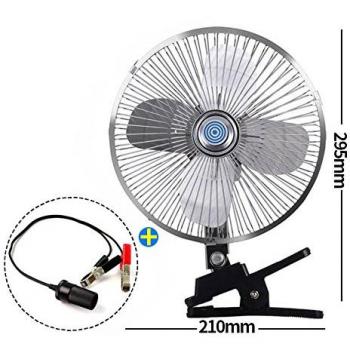 Car Ventilador, 12 V Car Fan, ventilador aire acondicionado ventilador, Vertical y Horizontal ajustable Ventilador