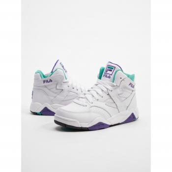 Fila M-squad Wmn Sneakers, White-Prism Violet, Female, Size 7 US (EU37), Chic White Lace-Up Sports Shoes with Contrast Accents