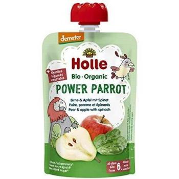 Holle Smoothie de Pera, Manzana y Espinacas para Bebés +6 Meses 90g