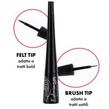 puroBIO Cosmetics On Fleek Felt Tip Liquid Eyeliner (Matt Finish) 3 ml and puroBIO Cosmetics On Fleek Felt Tip Liquid Eyeliner (Metallic Matte Finish) 3 ml
