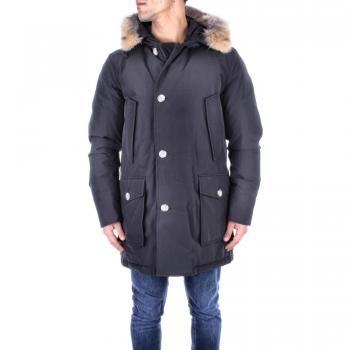 Men's Black Arctic Parka with Removable Fur Hood
