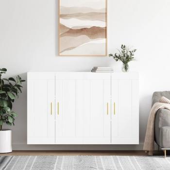 Armarios de pared 2 uds madera de ingeniería con manija de puerta en tubo dorado, mueble de almacenaje moderno para salón, buffet auxiliar y armario de almacenamiento