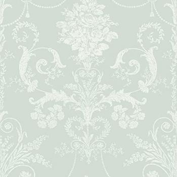 Laura Ashley Josette Duck Egg Patterned Non-Woven Removable Wallpaper