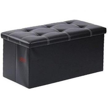 mgcool sintética plegable banco de almacenamiento Otomano reposapiés taburete asiento banco de cubos de reposapiés otomana de almacenamiento de zapatos