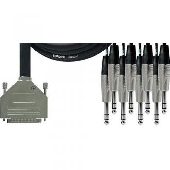 Cordial 3m D-Sub to 8 Stereo Jack Multicore Analog Cable