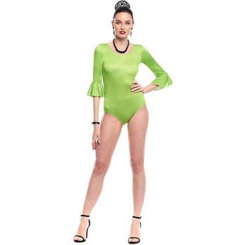 Body Sevillana Licra con Volante verde para mujer