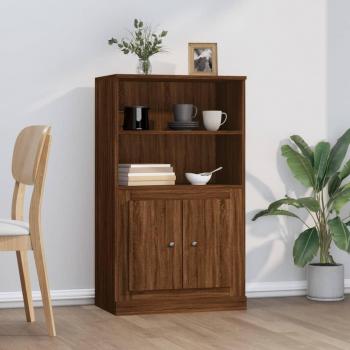 Aparador de madera contrachapada marrón roble 60x35,5x103,5 cm Mueble de Almacenaje de Salón Buffet Armario Auxiliar Armario de Almacenamiento vidaXL