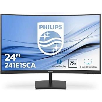 Philips 241E1SCA - 24 inch FHD Curved monitor, 75Hz, 4ms, VA, AMD FreeSync, Speakers, SmartImage