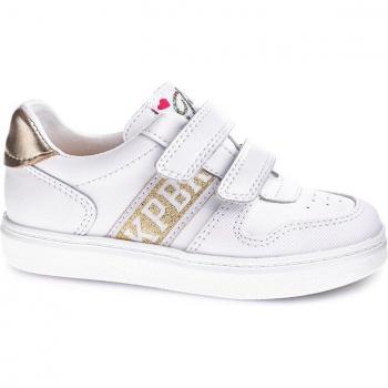 Zapatillas deportivas Pablosky 201605/201607/201608 para niña, color blanco con versiones en rosa, dorado y plata, cierre de velcro, estilo clásico, puntera reforzada