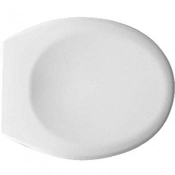 Asiento de WC Termoindurente D051 con Doble Cerniera, Forma 1, Blanco y Cierre Suave