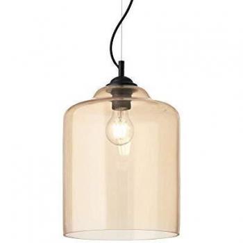 Lámpara colgante Bistro metal ámbar 1 bombilla 45cm
